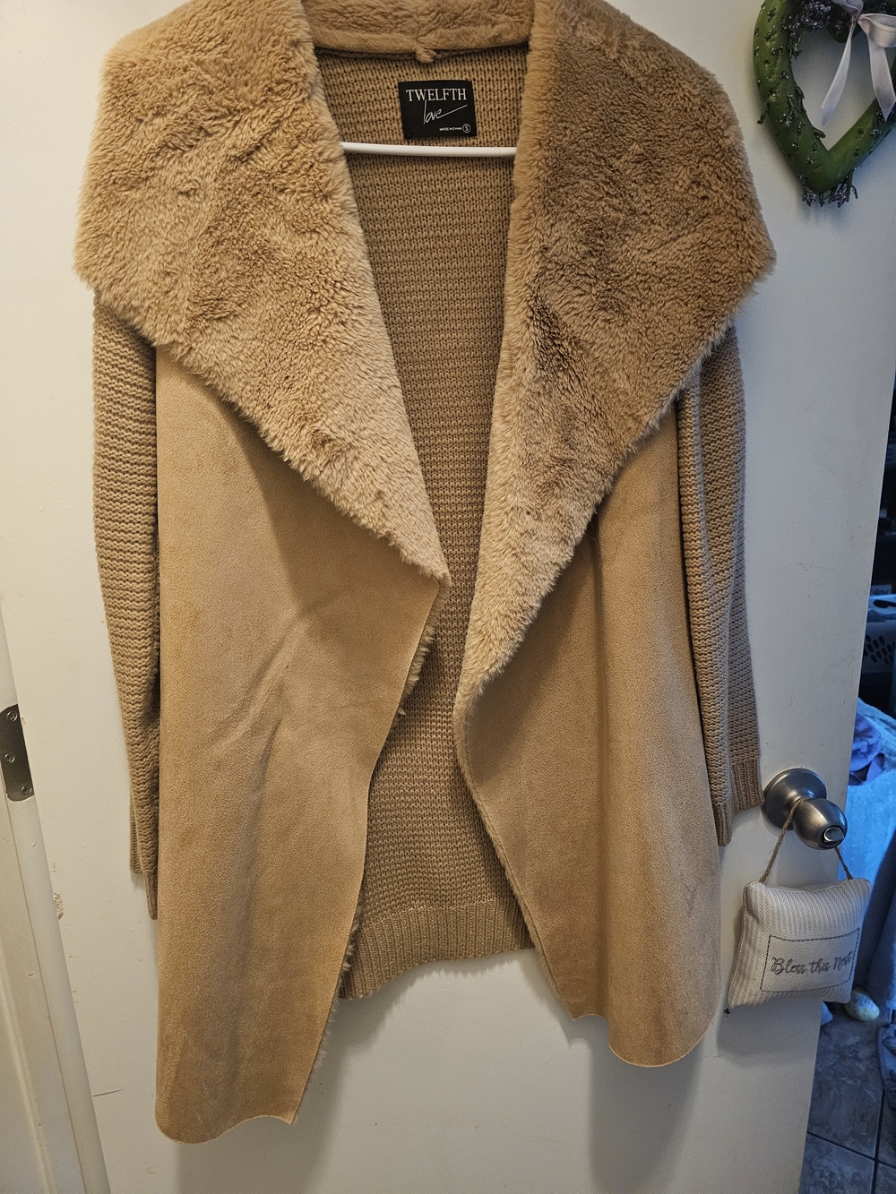 Women's Tan Faux Shearling Teddy Jacket